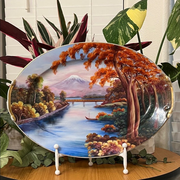 Lily China Other - Lily China Vintage Hand Painted Art Platter Made in Japan 1940’s